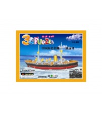 3D Puzzle Ship for Kids, Assembling Sheet, 67 pieces, Attractive Show Piece